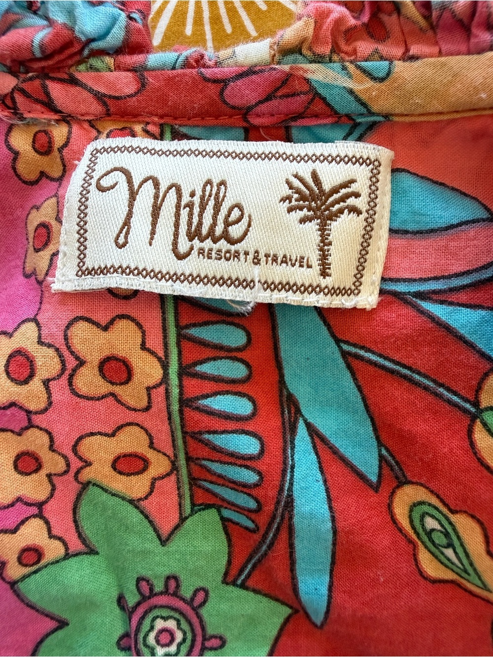 Mille Vibrant Floral Paisley Boho Blouse - Pink Multi - Picture 3 of 3